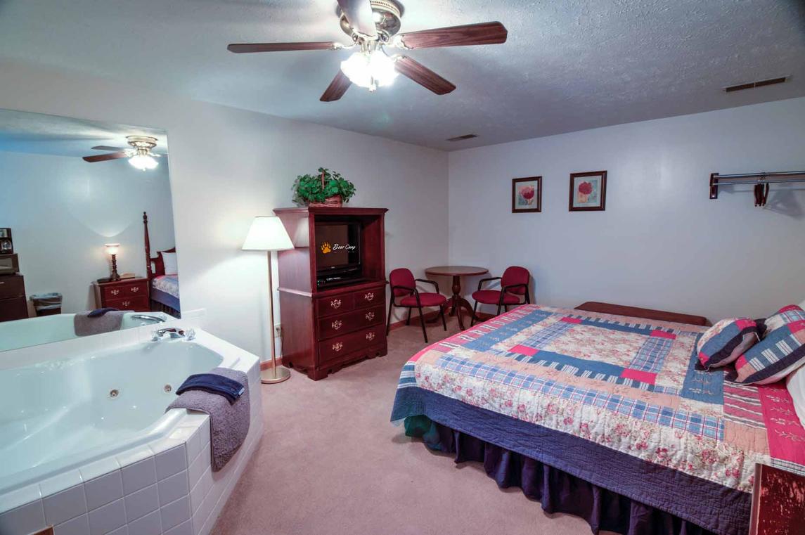 Motel Room with Jacuzzi and TV